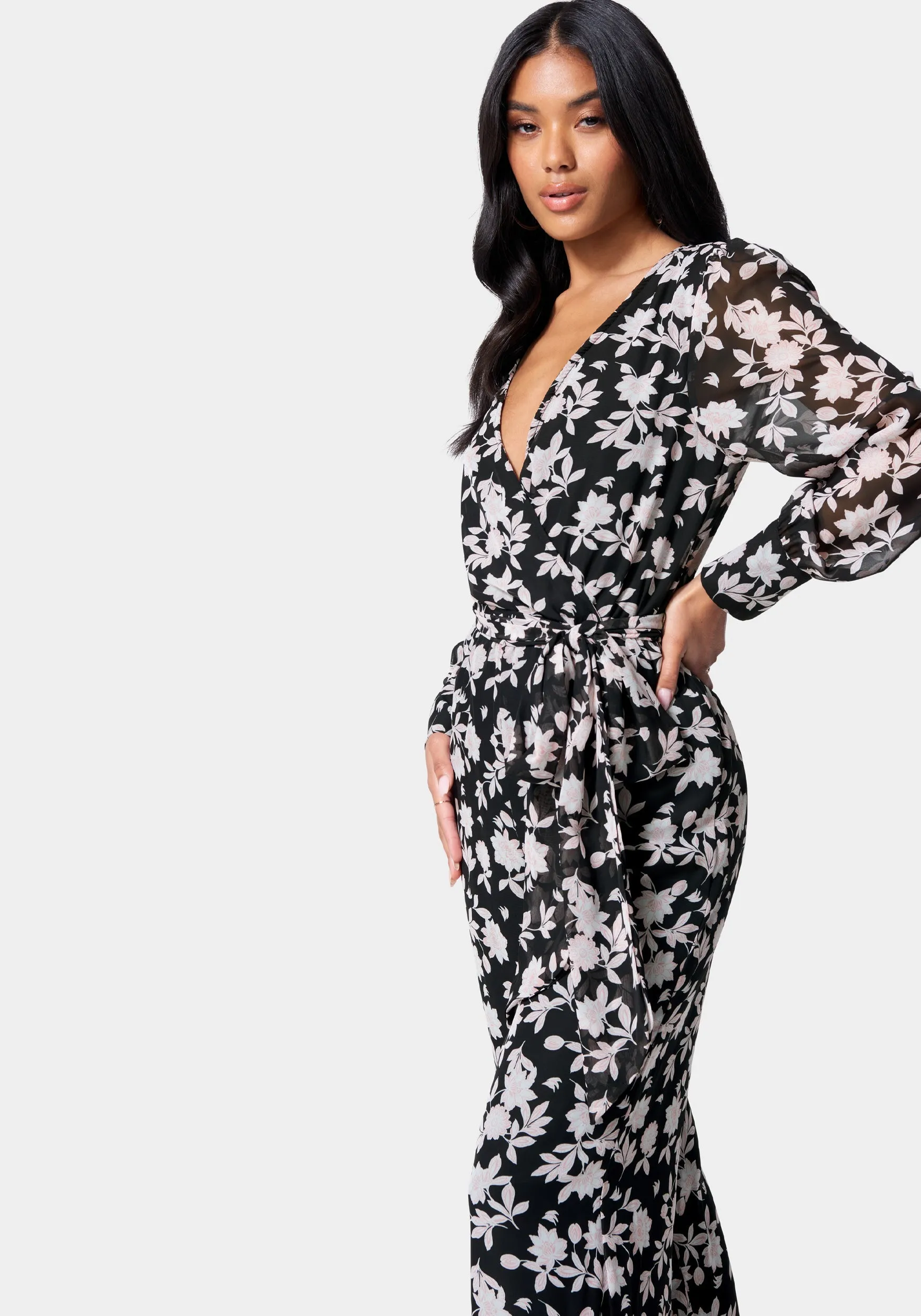 Printed Culotte Jumpsuit sold by Bebe product image thumbnail 3