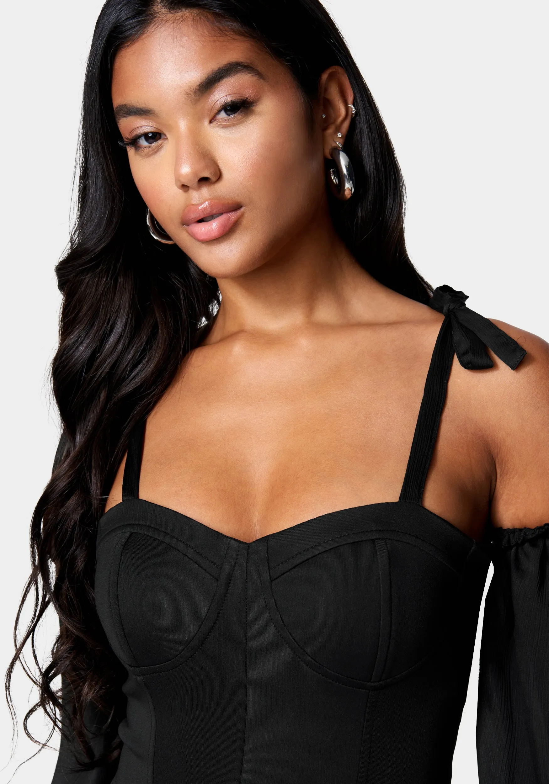 Detachable Sleeve Bustier Top sold by Bebe product image thumbnail 4