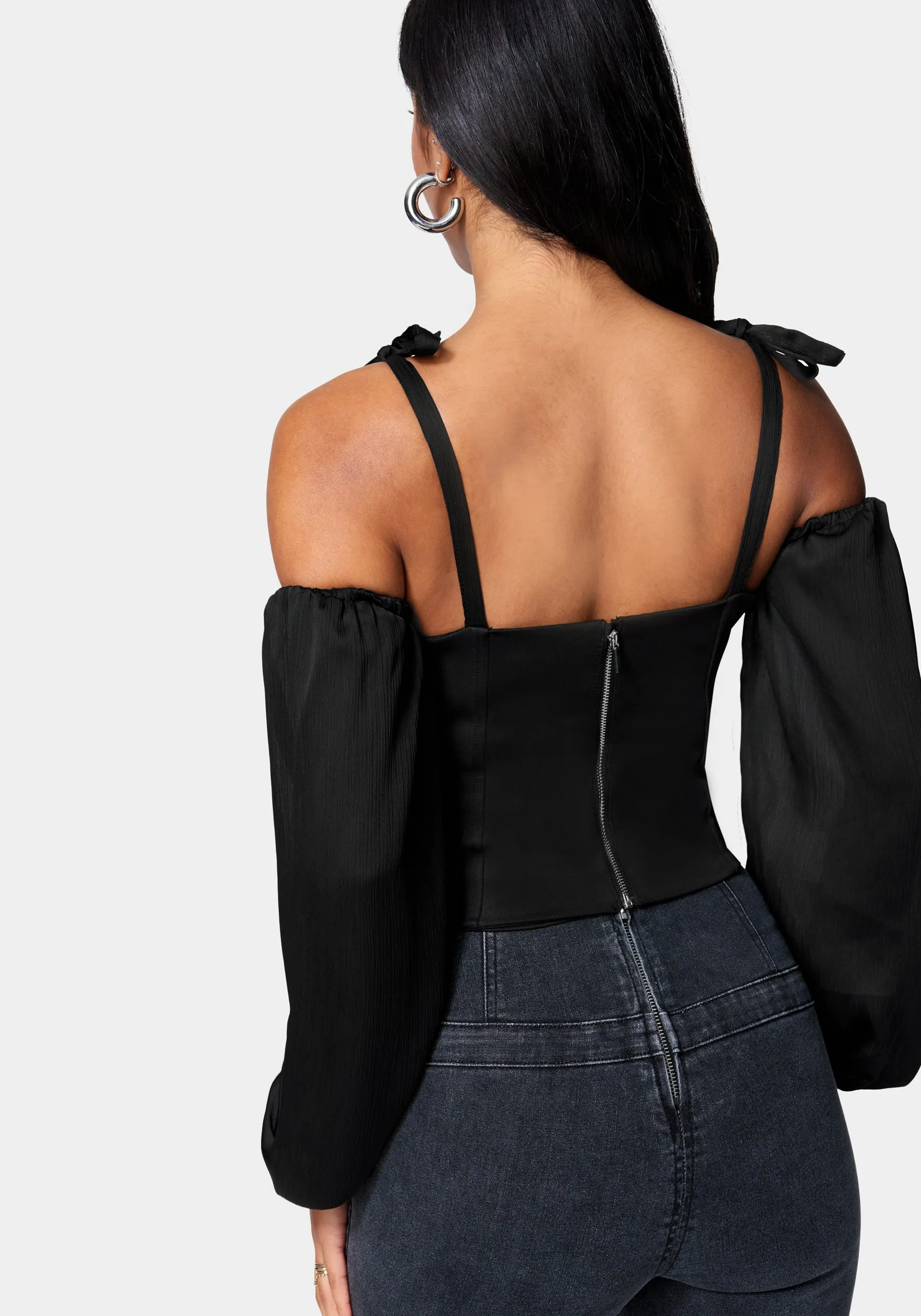 Detachable Sleeve Bustier Top sold by Bebe product image thumbnail 3