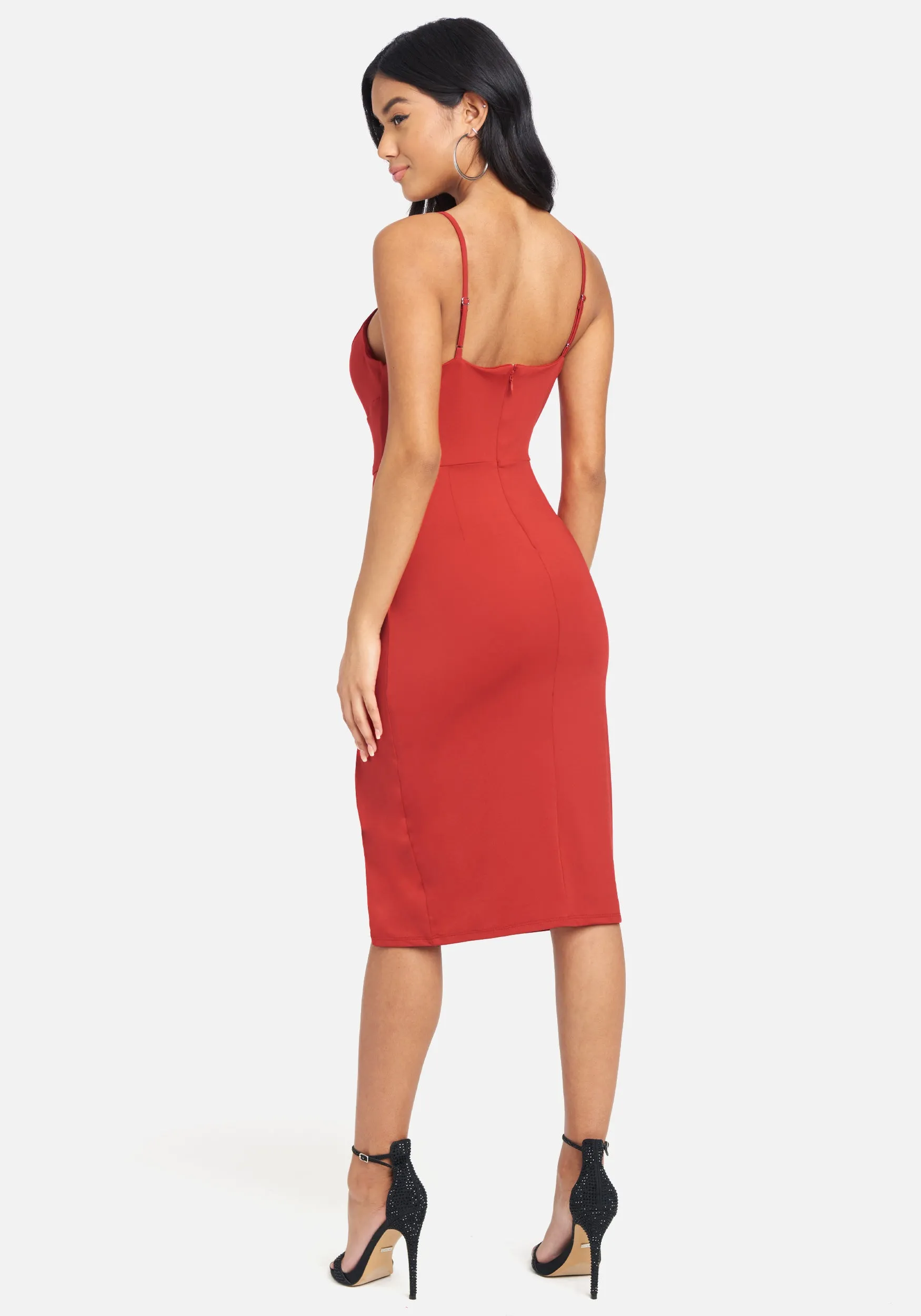 High Slit Knit Midi Dress sold by Bebe product image thumbnail 3