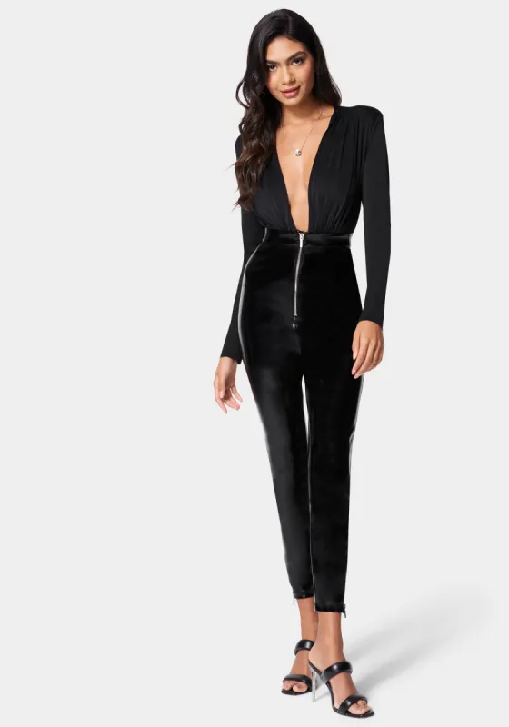 Patent Pant Catsuit sold by Bebe