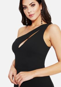 Keyhole One Shoulder Gown sold by Bebe