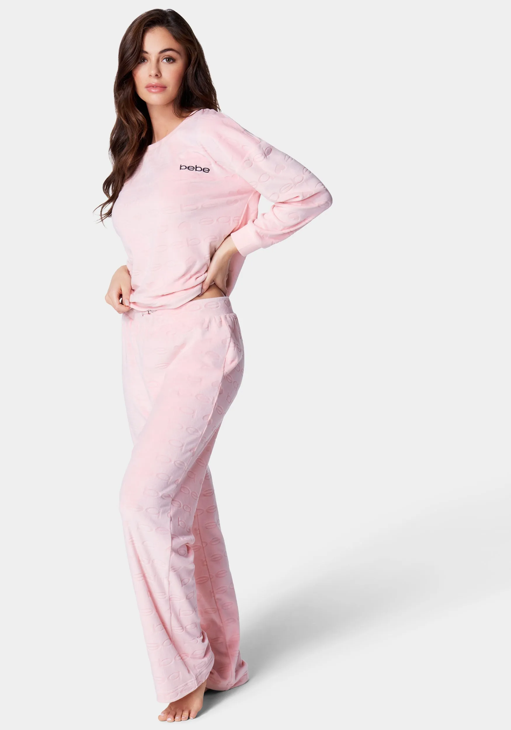 Burnout Velour Pajama Set sold by Bebe product image thumbnail 2