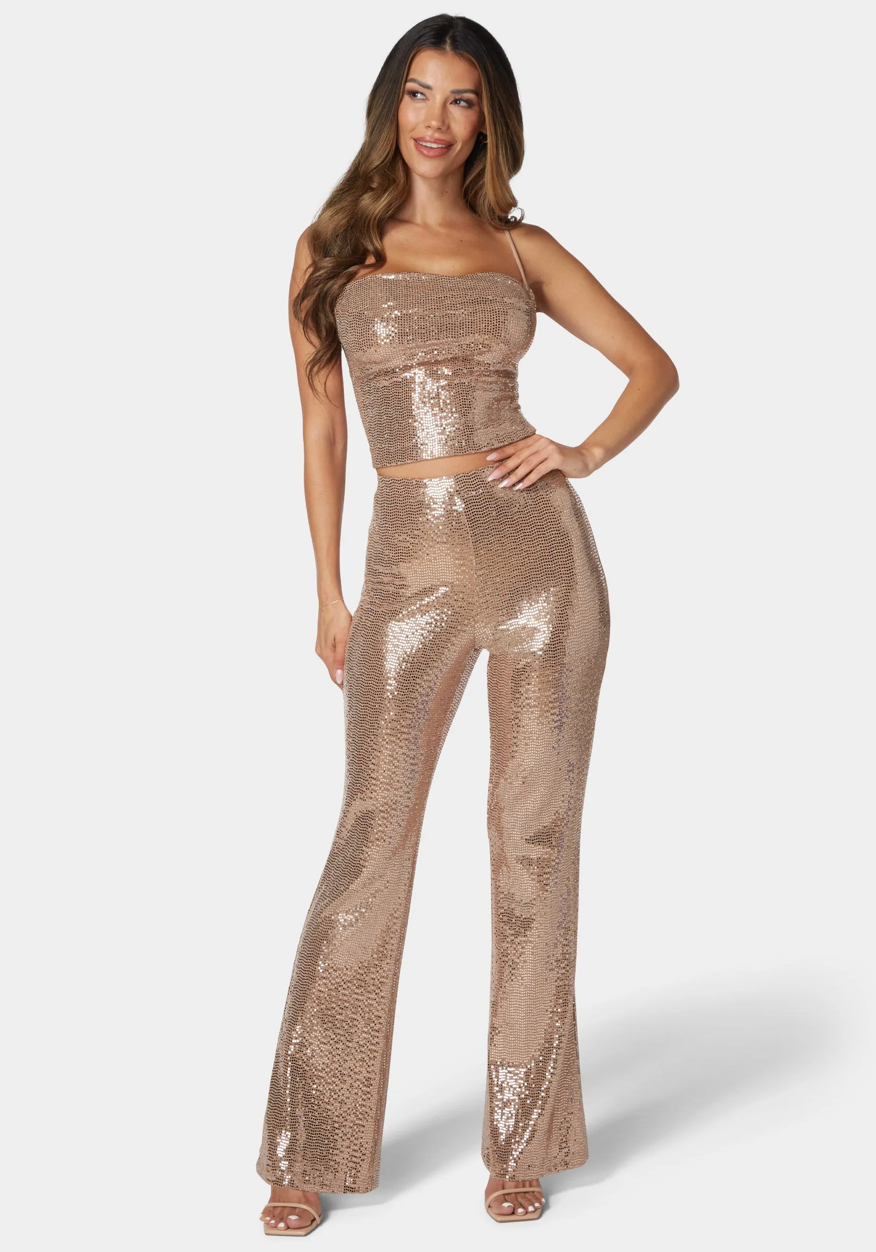 Two Piece Shimmer Set sold by Bebe