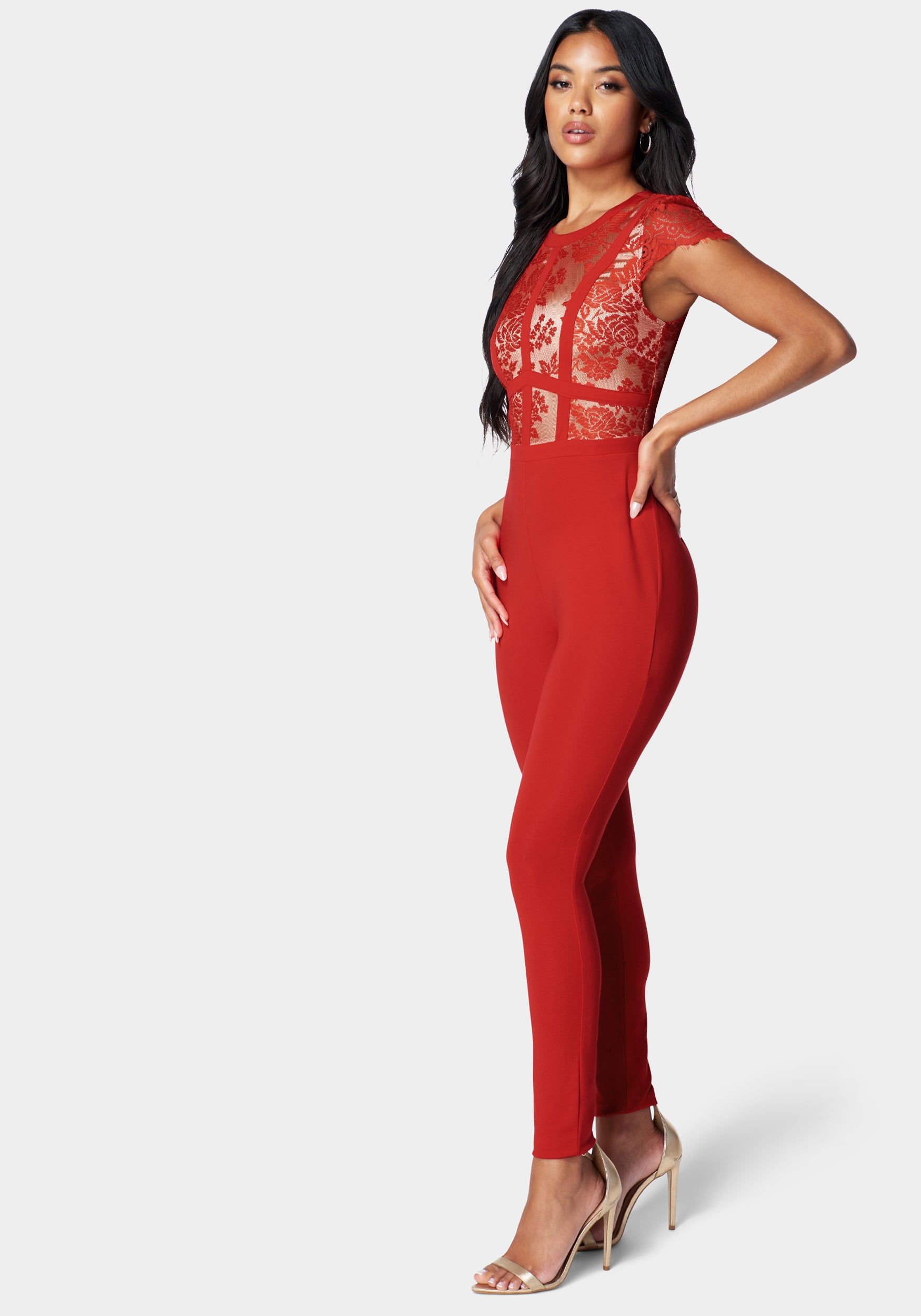 Caged Lace Catsuit sold by Bebe product image thumbnail 2