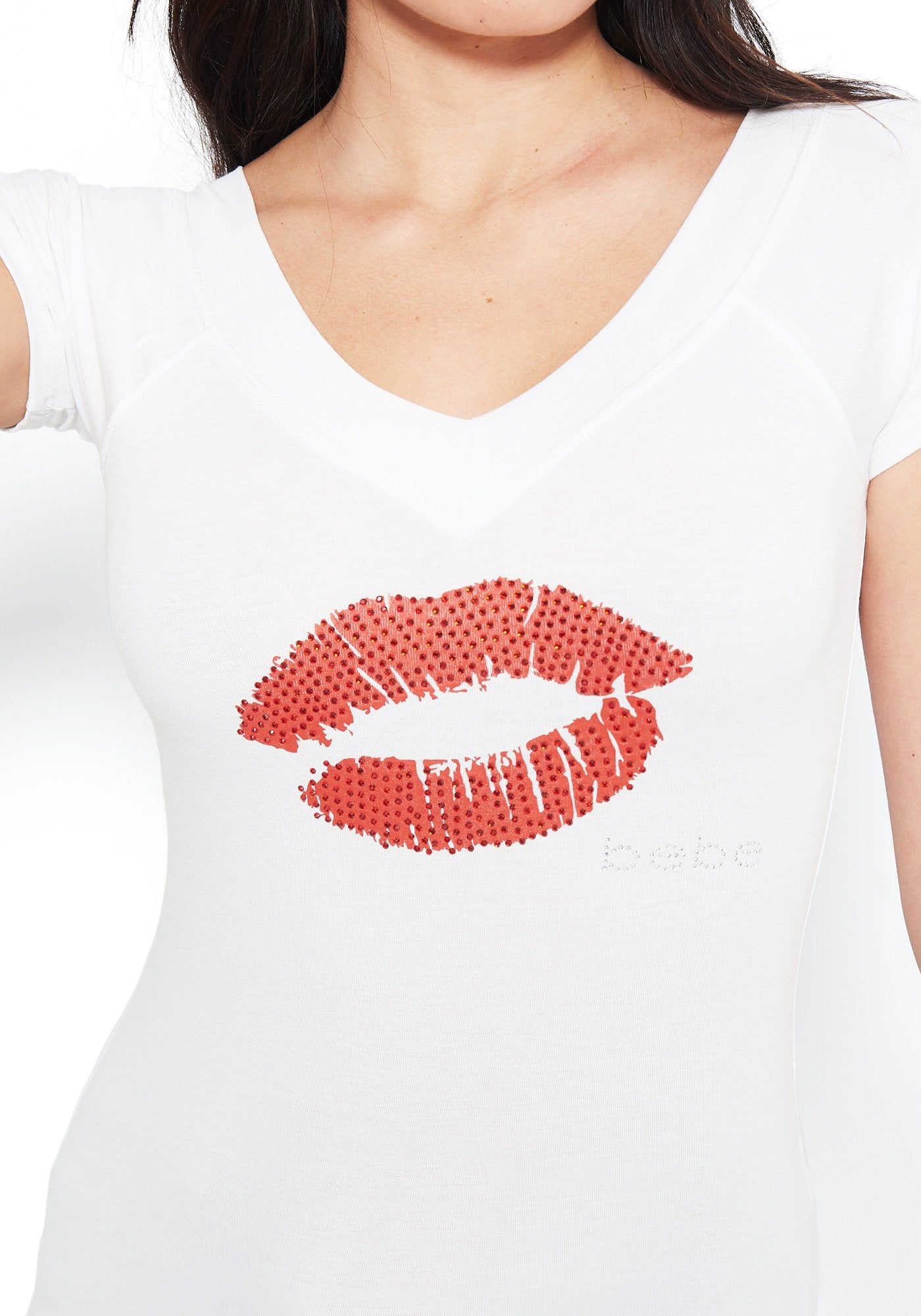 Logo Crystal Lips Tee sold by Bebe product image thumbnail 4