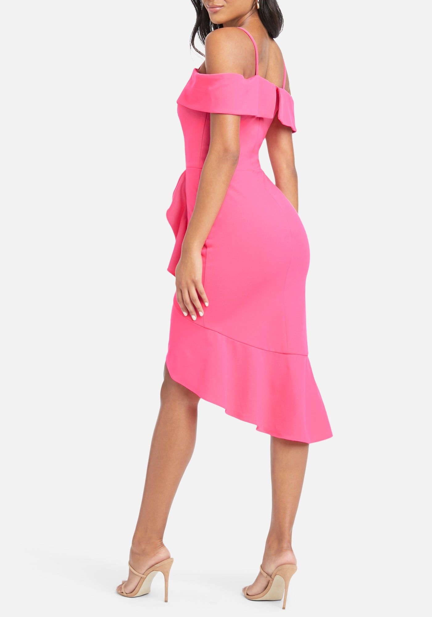 Cascade Ruffle Flounce Dress sold by Bebe product image thumbnail 3