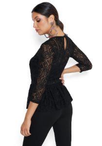 Lace Peplum Top sold by Bebe