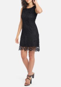 Allover Sleeveless Lace Dress sold by Bebe