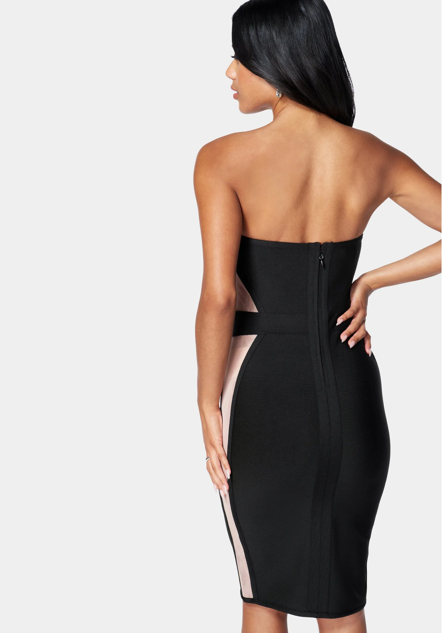 Bandage Strapless Illusion Dress sold by Bebe product image thumbnail 3
