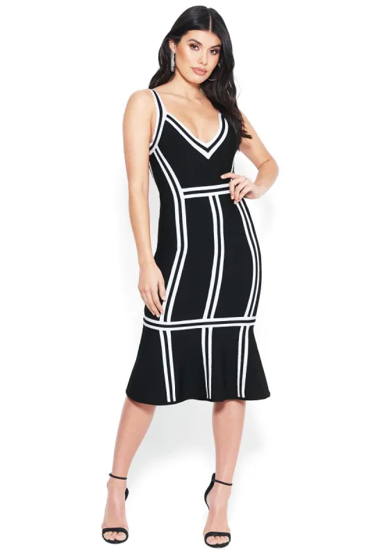 Contrast Midi Bandage Dress sold by Bebe
