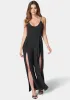 High Slit V-Neck Cami Strap Jumpsuit sold by Bebe