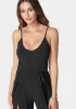 High Slit V-Neck Cami Strap Jumpsuit sold by Bebe