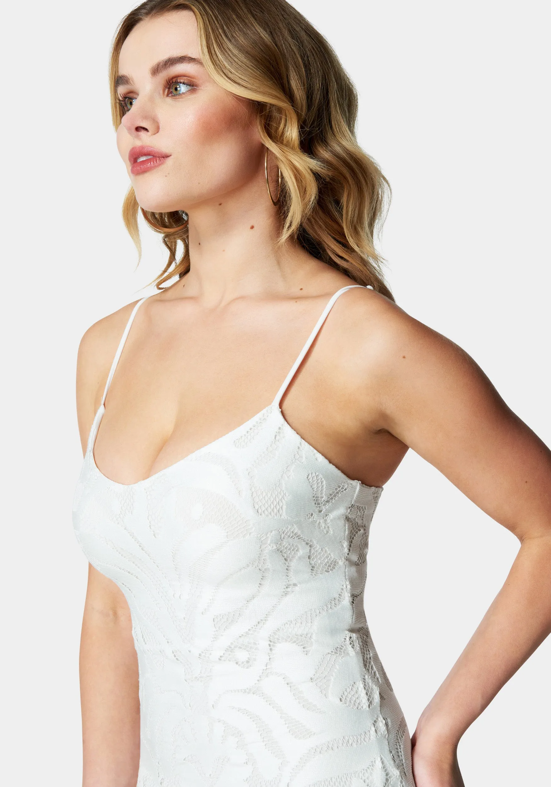 Fringe Hem Lace Dress sold by Bebe product image thumbnail 4