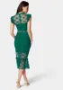 Illusion Lace Midi Dress sold by Bebe