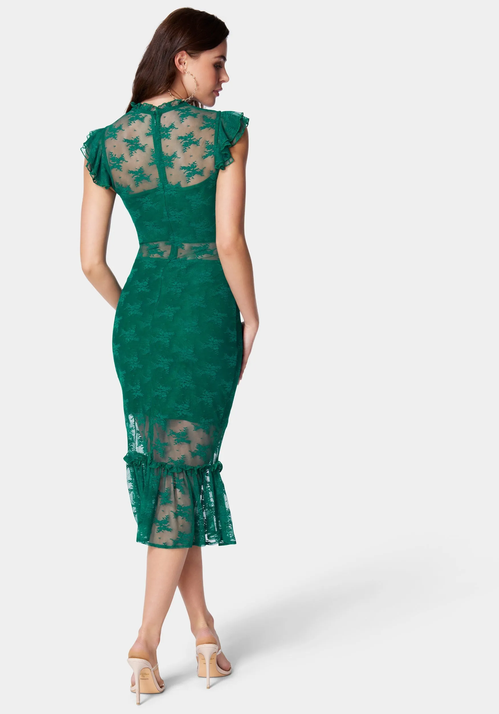 Illusion Lace Midi Dress sold by Bebe product image thumbnail 3