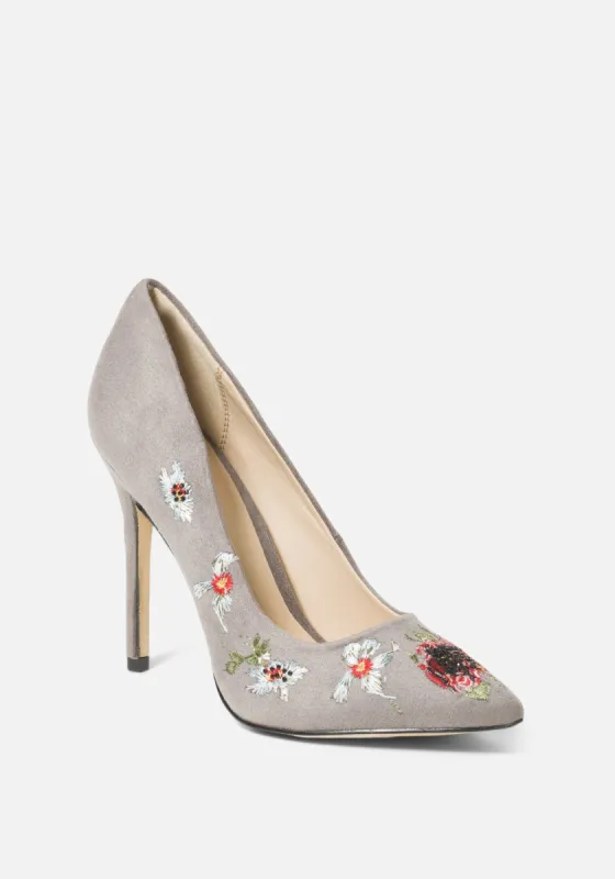 Leyton Embroidery Pumps sold by Bebe