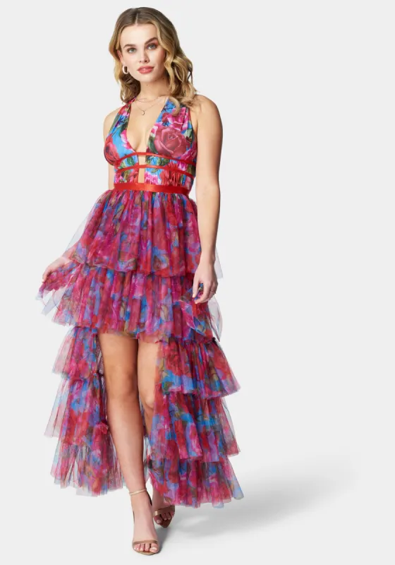 Tiered High Low Gown sold by Bebe