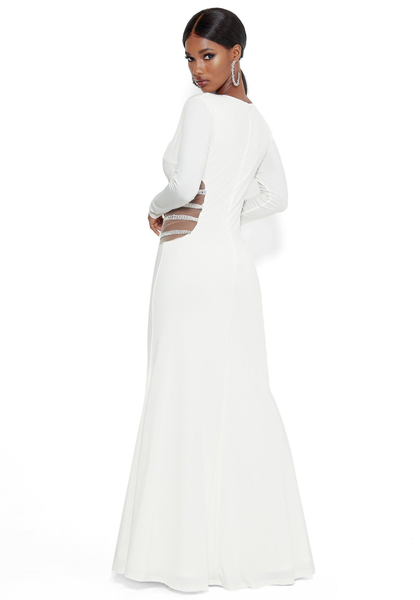 Sparkly V-Neck Gown sold by Bebe product image thumbnail 4