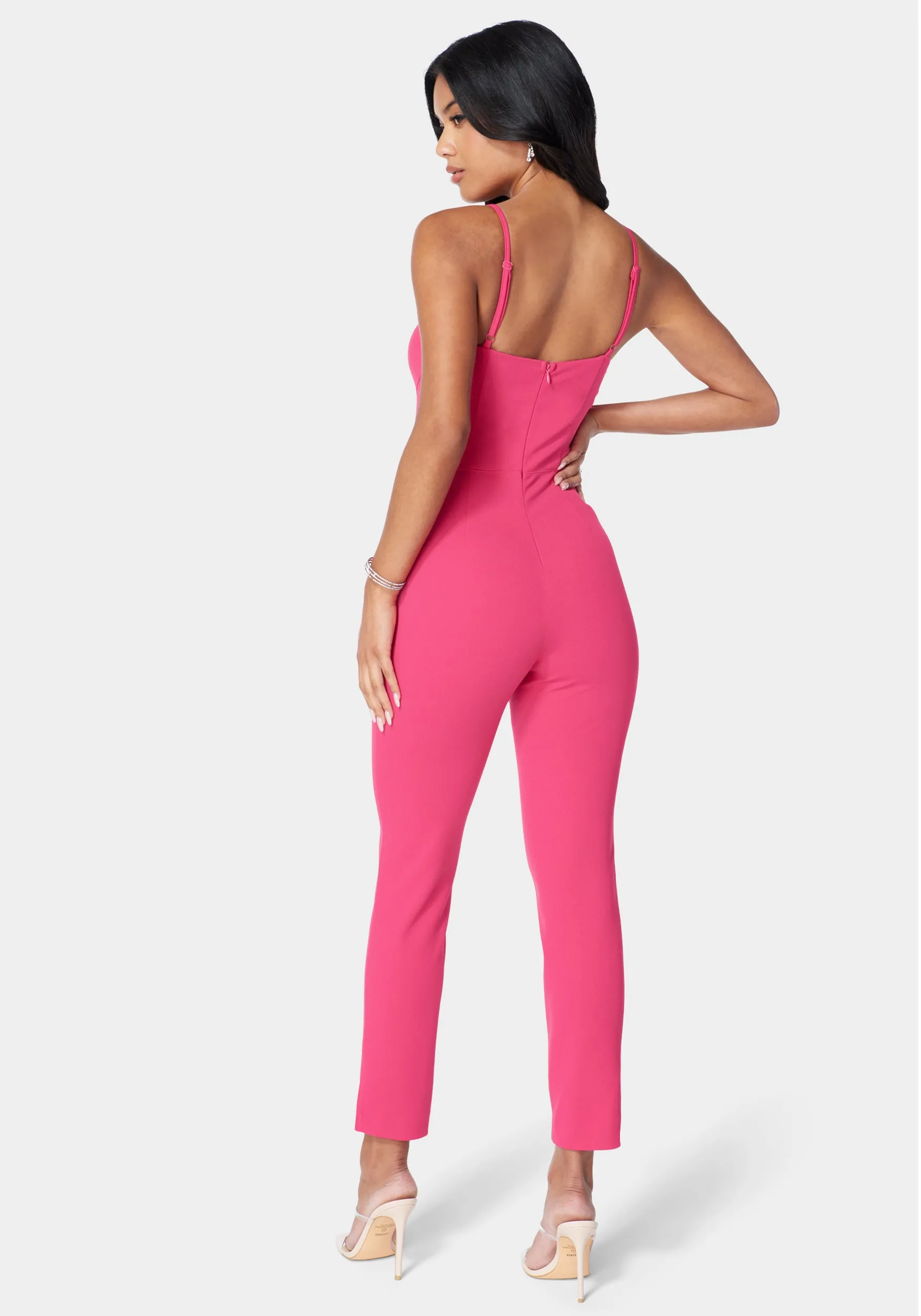 Corset Waist Slim Leg Jumpsuit sold by Bebe product image thumbnail 3