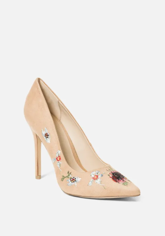 Leyton Embroidery Pumps sold by Bebe