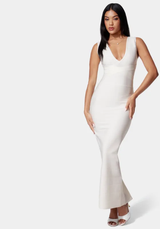 Luxe Bandage Double V Gown sold by Bebe