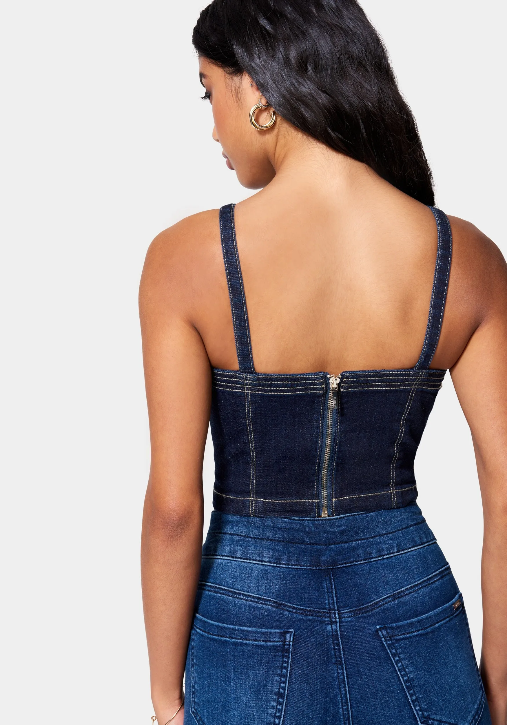 Buckle Strap Denim Bustier sold by Bebe product image thumbnail 3