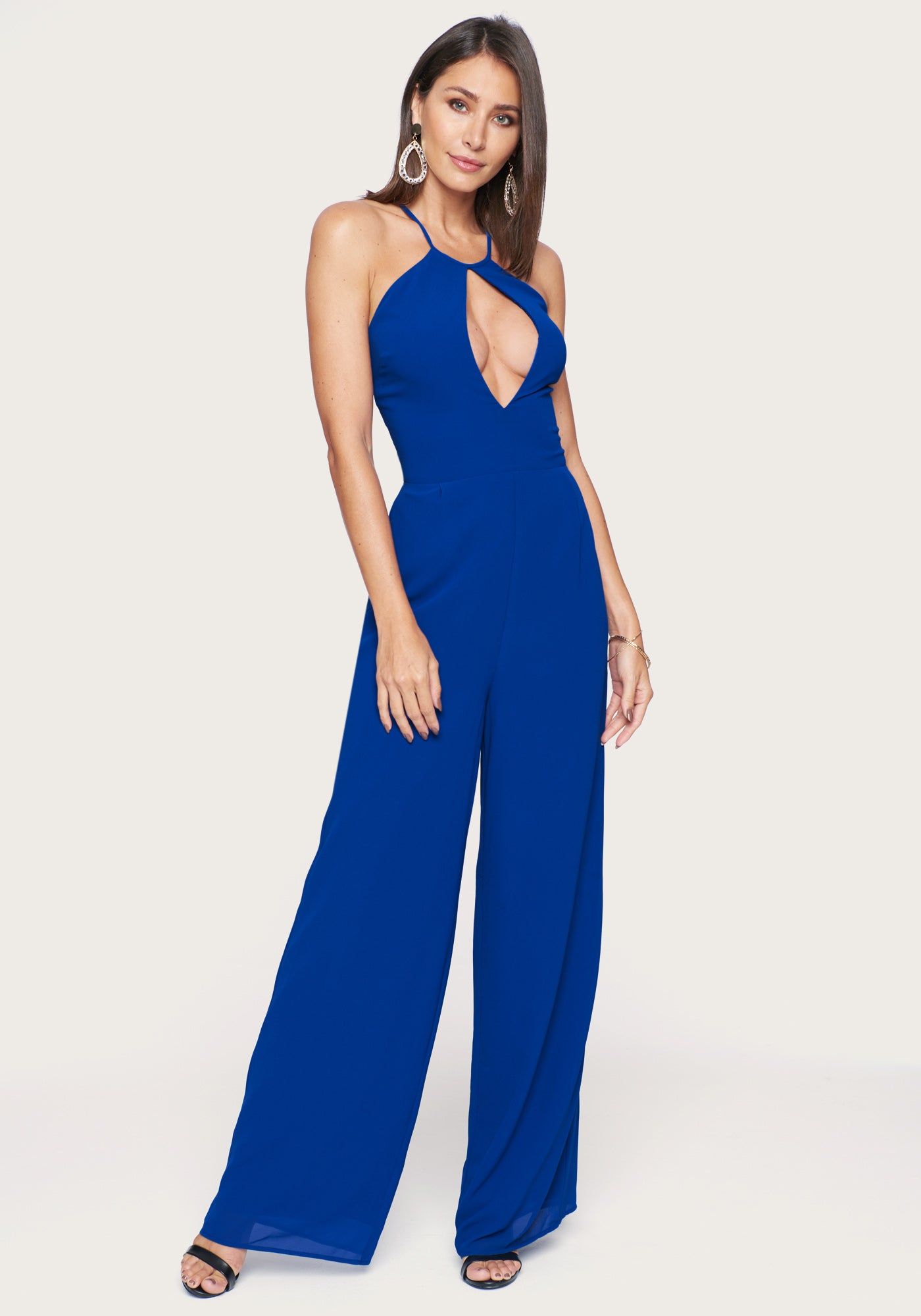 Tie Neck Jumpsuit sold by Bebe