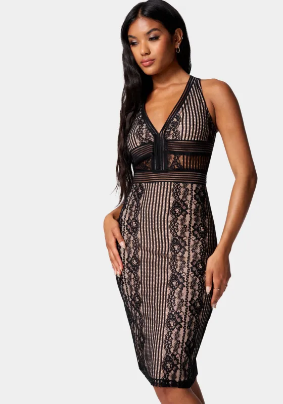 Lace Tank Midi Dress sold by Bebe