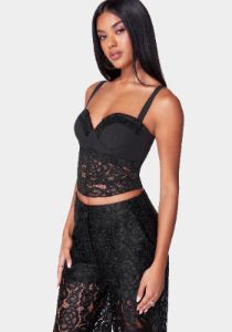 Lace Combo Bustier Top sold by Bebe