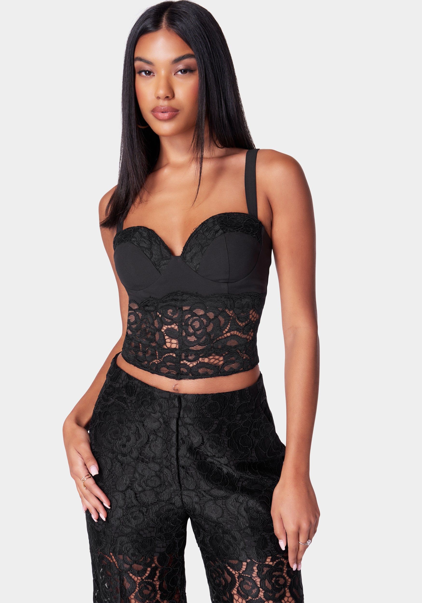 Lace Combo Bustier Top sold by Bebe