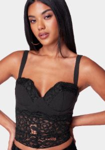 Lace Combo Bustier Top sold by Bebe