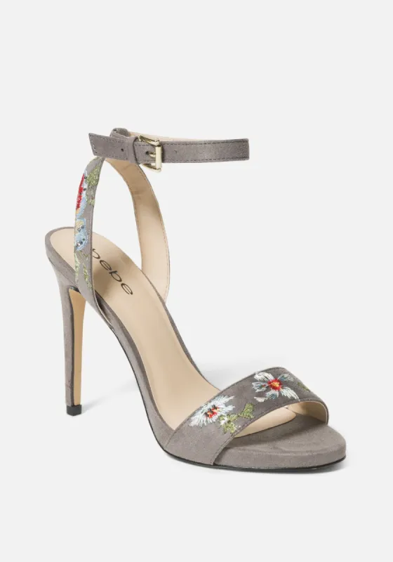 Ingram Embroidery Heels sold by Bebe