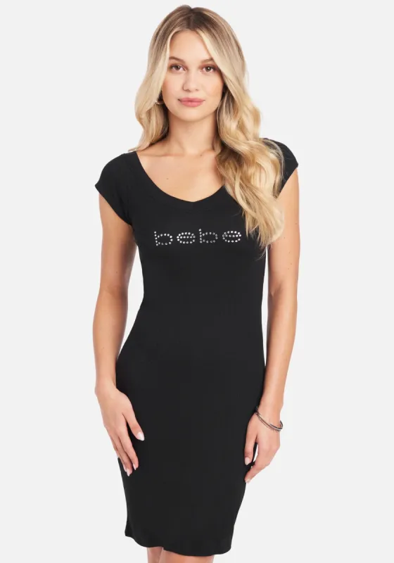 Short Sleeve Logo Dress sold by Bebe