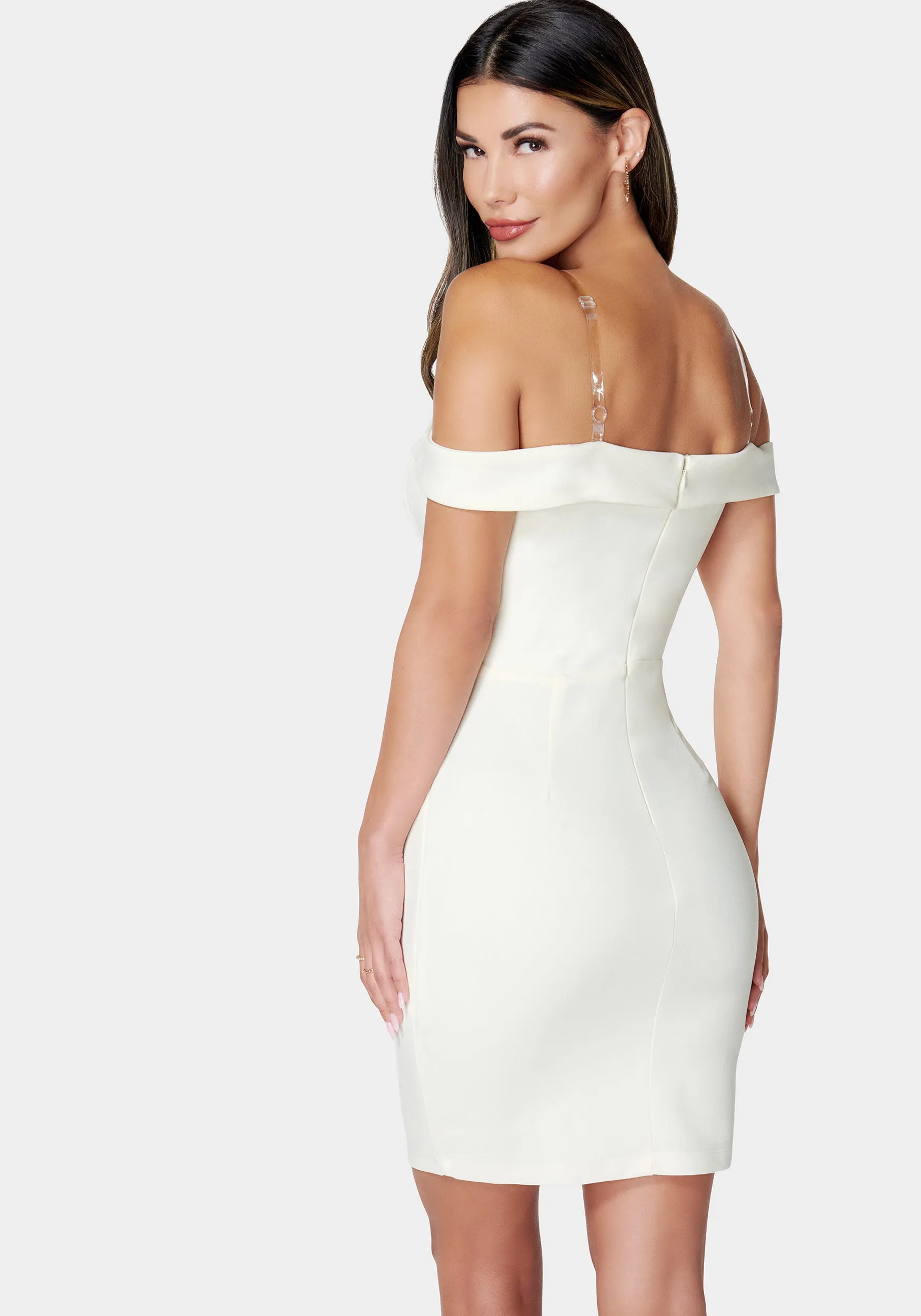 Off Shoulder Knit Dress sold by Bebe product image thumbnail 3