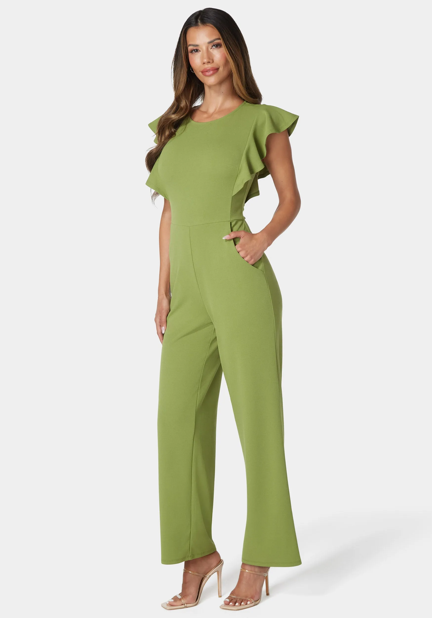 Flutter Sleeve Core Jumpsuit sold by Bebe product image thumbnail 2