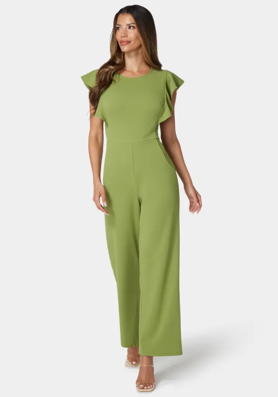 Flutter Sleeve Core Jumpsuit sold by Bebe
