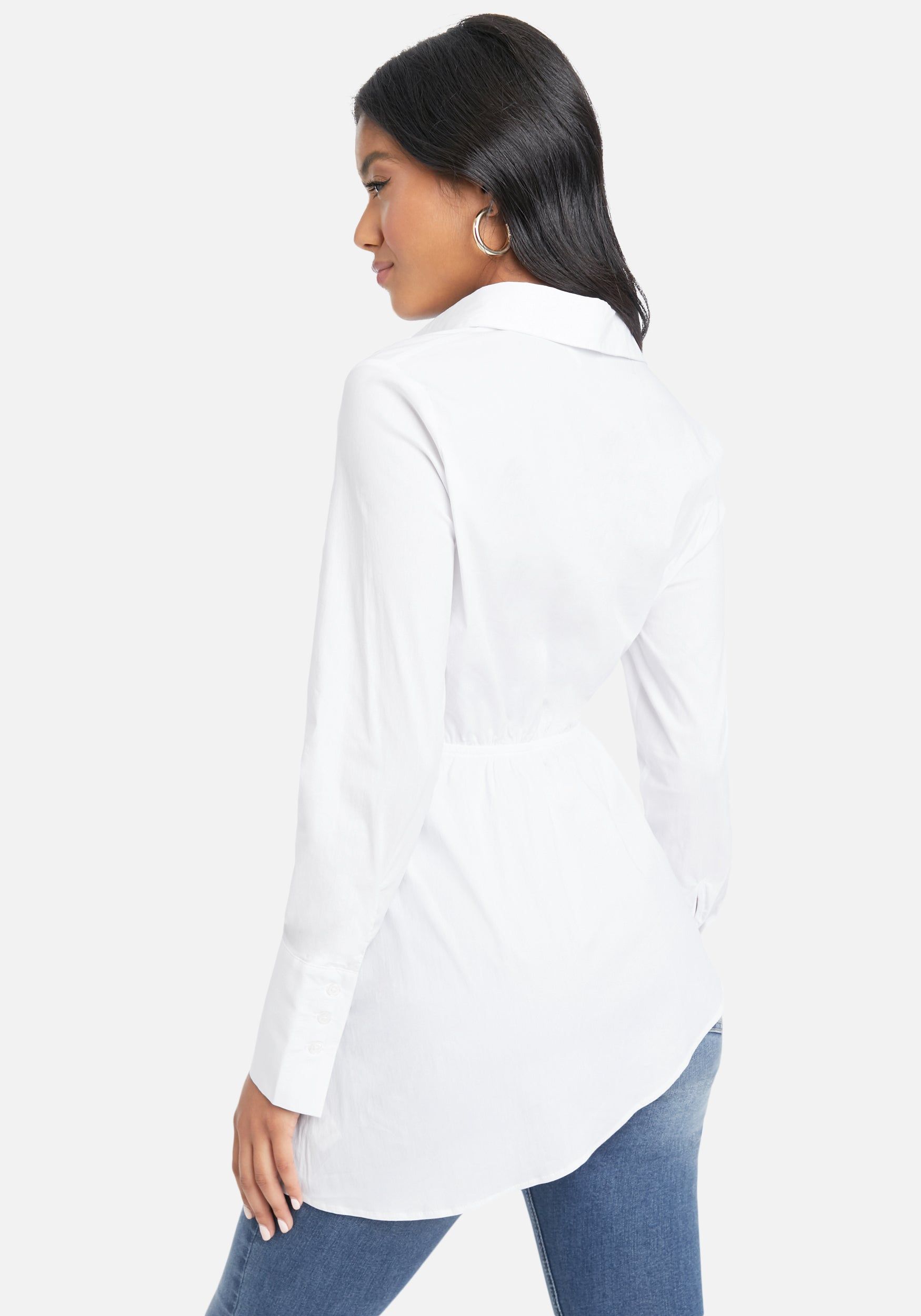 Asymmetrical Poplin Collar Top sold by Bebe product image thumbnail 5