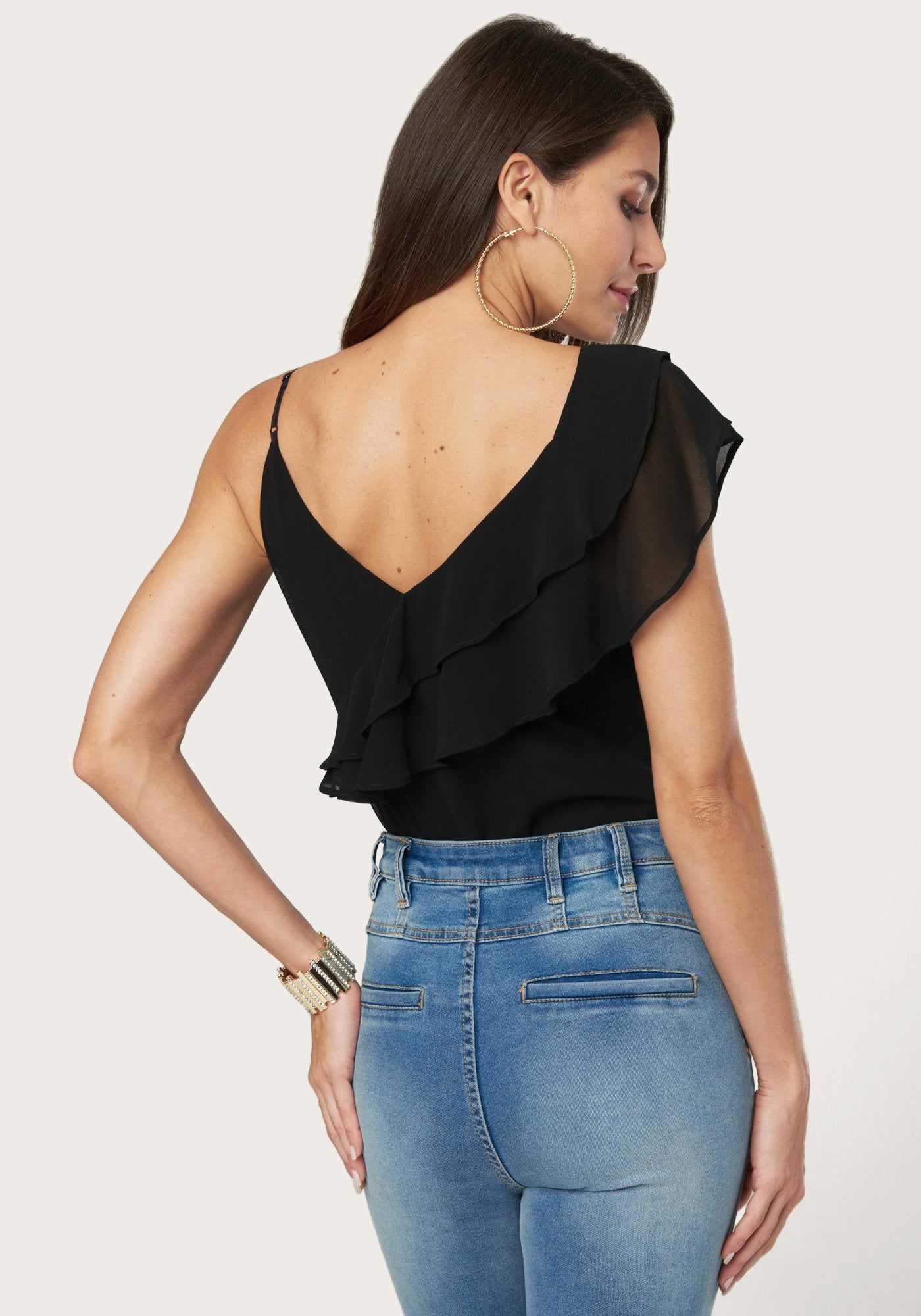 Ruffle Detail Bodysuit sold by Bebe product image thumbnail 2