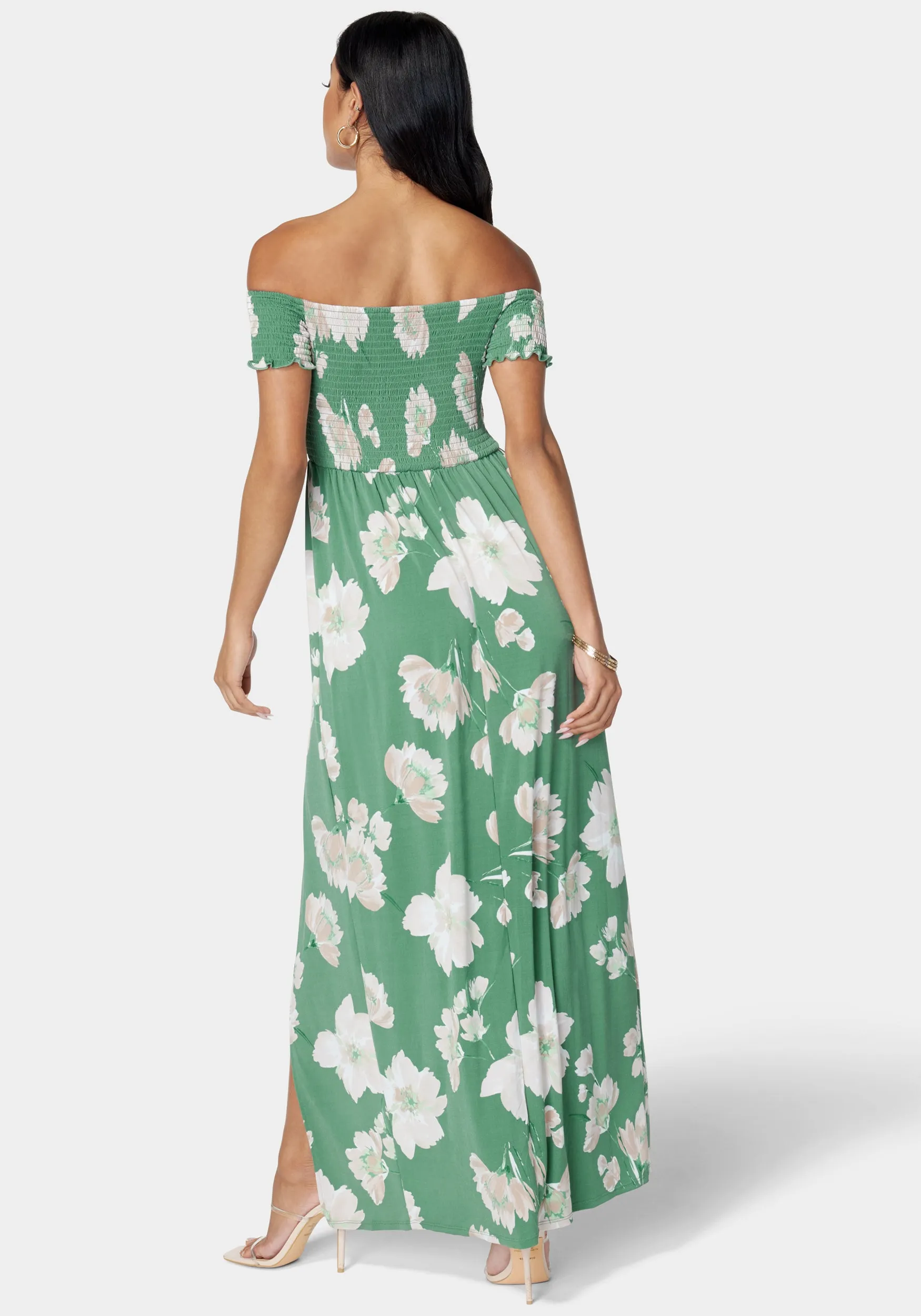 Off Shoulder Slit Maxi Dress sold by Bebe product image thumbnail 3
