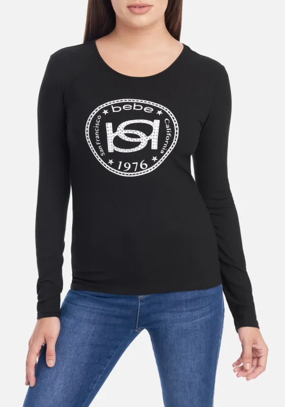 Bebe Interlock Long Sleeve Tee sold by Bebe