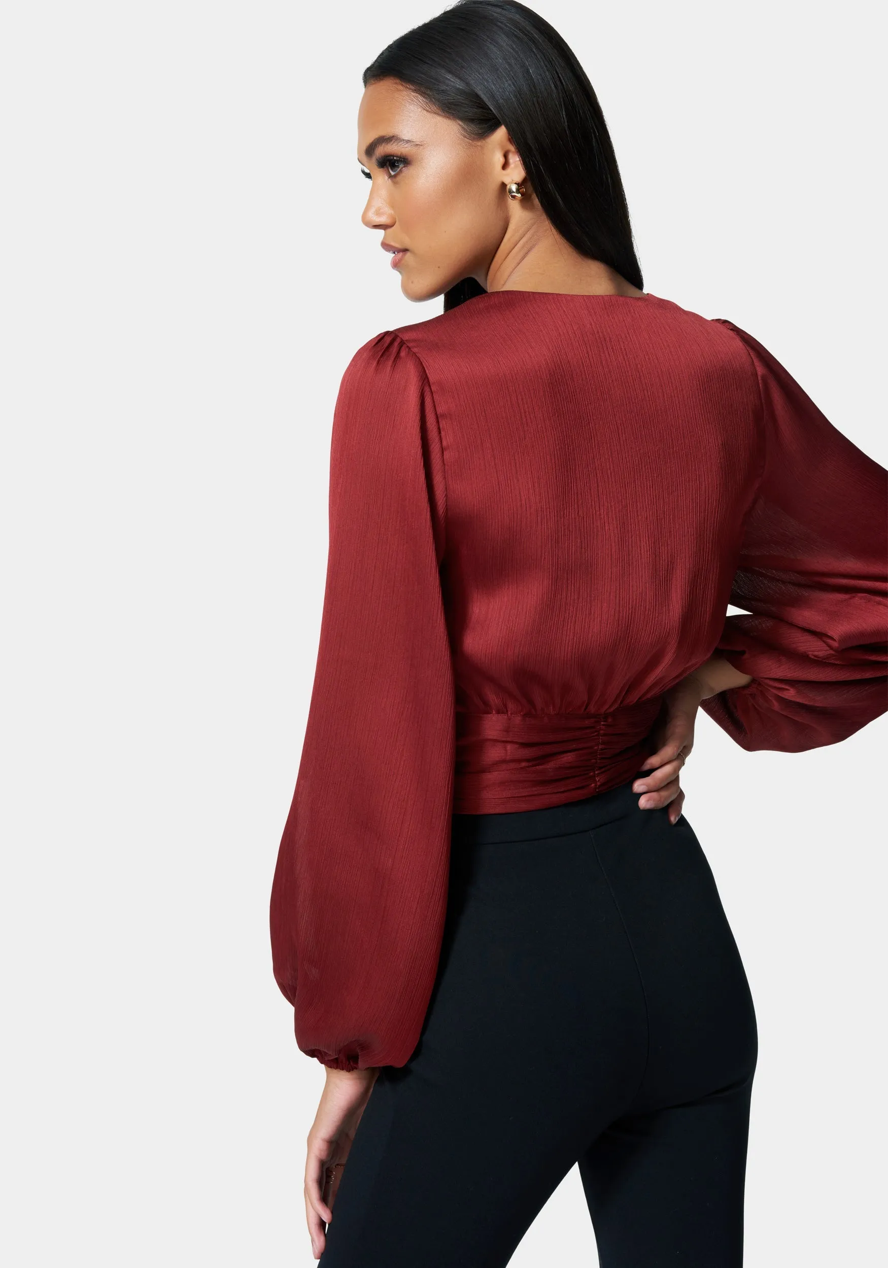 Deep V Front Button Top sold by Bebe product image thumbnail 3