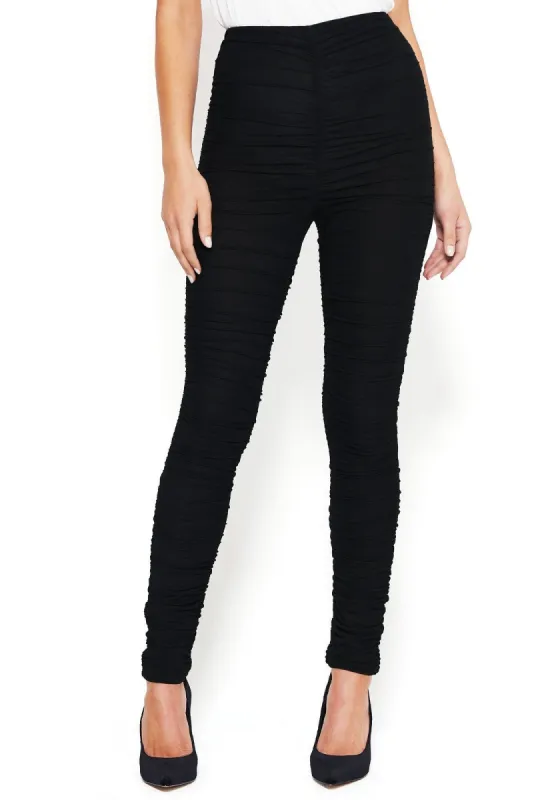 Shirred Mesh Leggings sold by Bebe