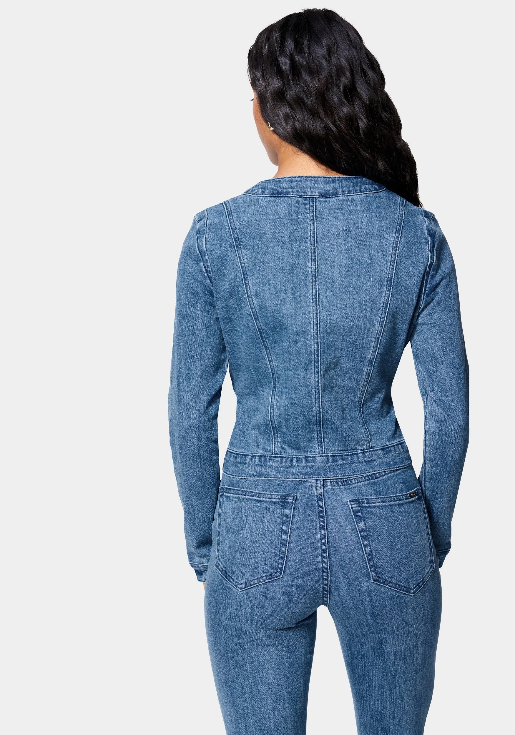 Braided Trim Denim Jacket sold by Bebe product image thumbnail 3