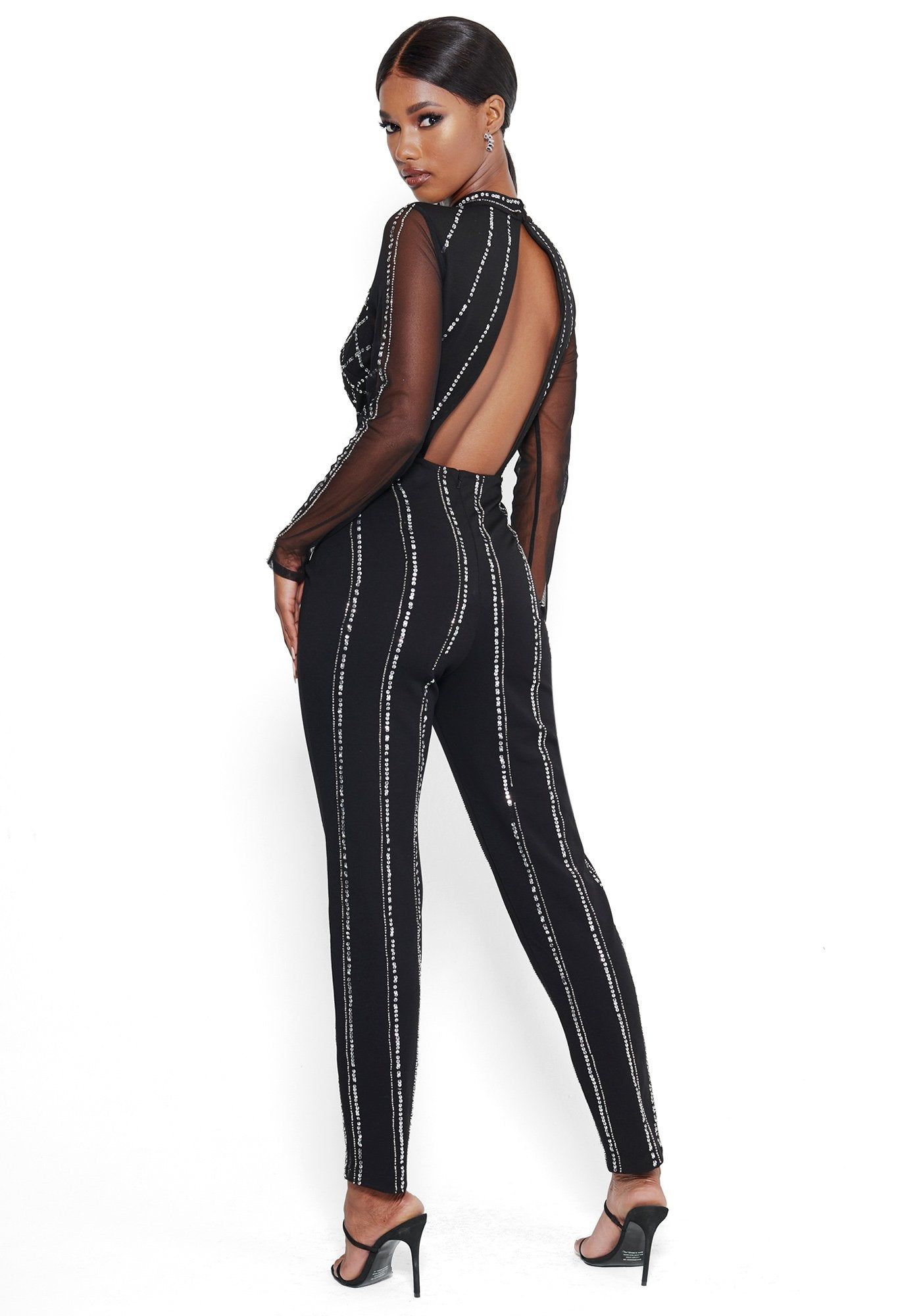 Sequin Detailed Jumpsuit sold by Bebe product image thumbnail 3