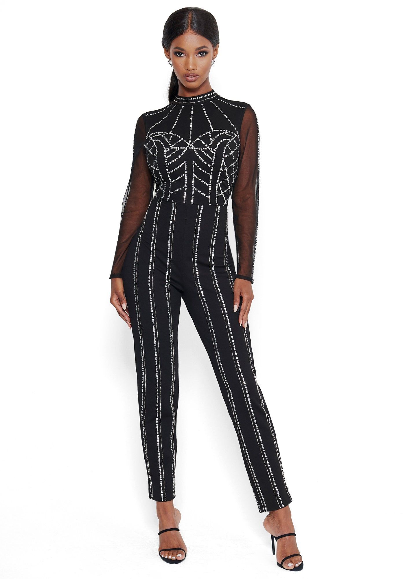 Sequin Detailed Jumpsuit sold by Bebe