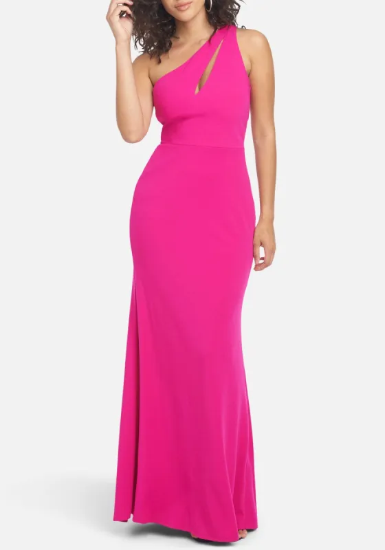 Keyhole One Shoulder Gown made by Bebe