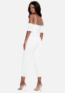 Bustier Eyelet Jumpsuit sold by Bebe