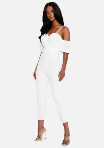 Bustier Eyelet Jumpsuit sold by Bebe