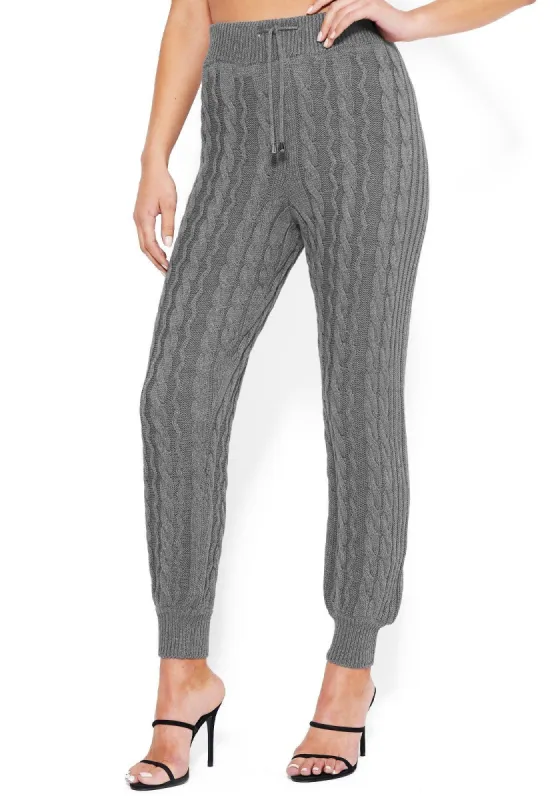Cable Knit Track Pants sold by Bebe